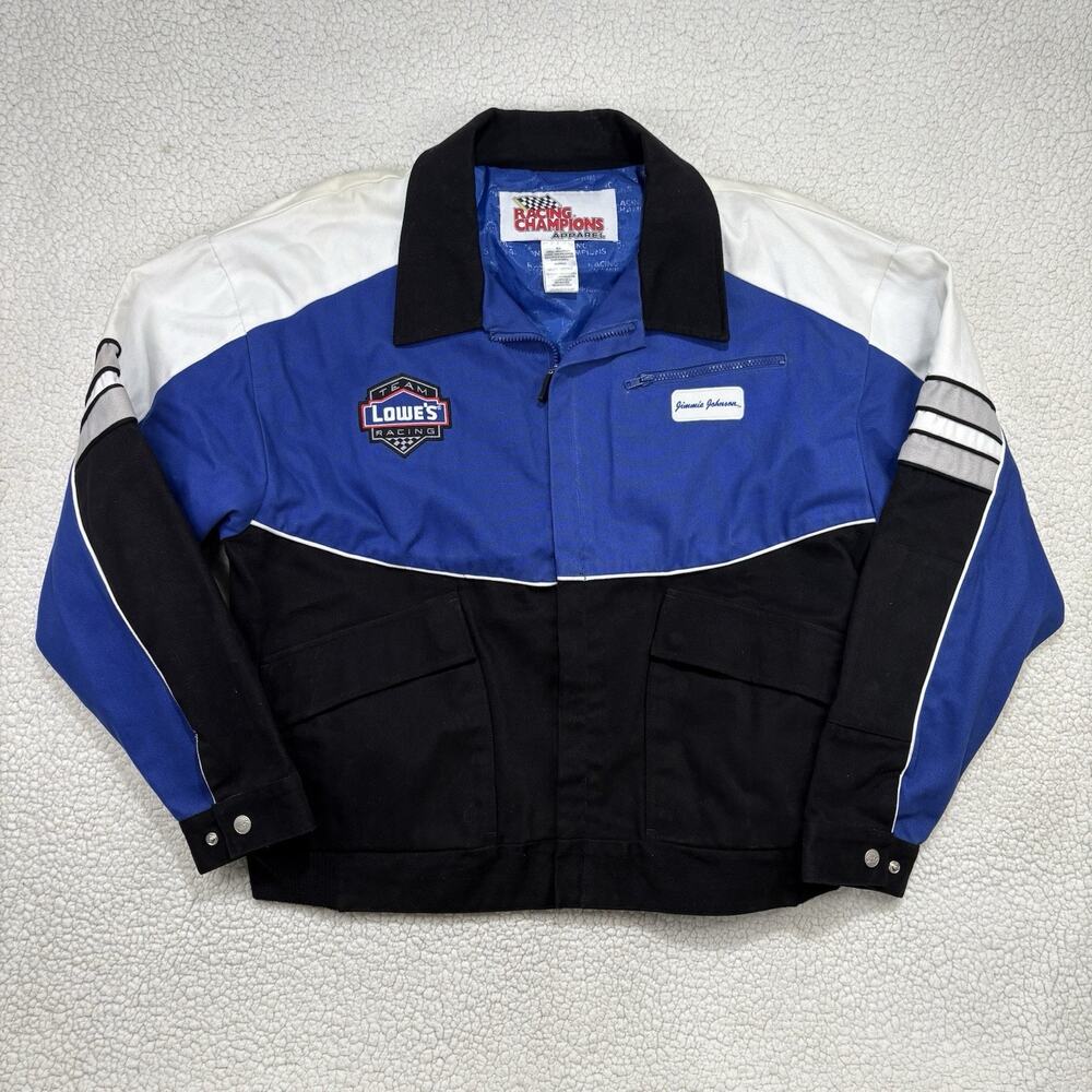Racing Champions‎ Jimmie Johnson #48 Lowe’s NASCAR Jacket Sz XL Vintage Racing